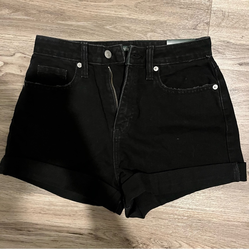 Black Denim Shorts
